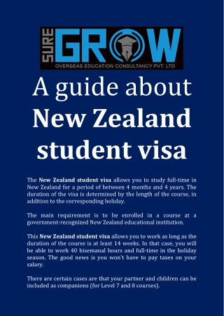 New Zealand student visa