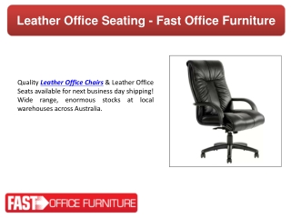 Leather Office Seating - Fast Office Furniture