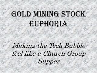 Gold mining stock