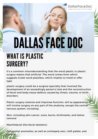 What is Plastic Surgery?