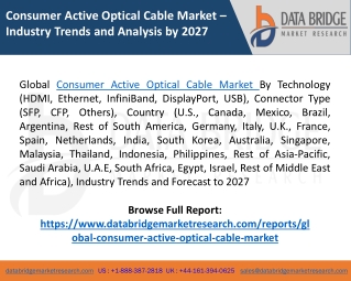 Consumer Active Optical Cable Market Segmentation, Size, Analysis, Key Players and Forecast 2027