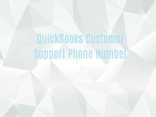 QuickBooks Customer Support Phone Number