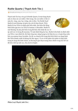 Rutile Quartz ( Thạch Anh Tóc )