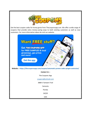 Honey Genie | Thecouponsapp.com