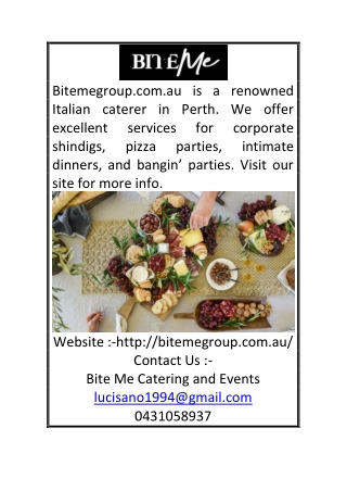 Premier Perth Caterers | Bitemegroup.com.au