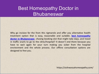 Best Homeopathy Clinic in Bhubaneswar  