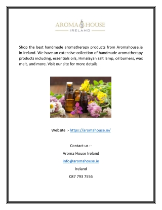 Shop Handmade Aromatherapy Product In Ireland | Aromahouse.ie