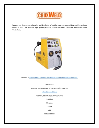 Welding Machine Price in India