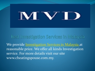 Investigation Services Malaysia