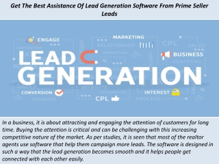 Prime Seller Leads Reviews - Get The Best Assistance Of Lead Generation Software From Prime Seller Leads