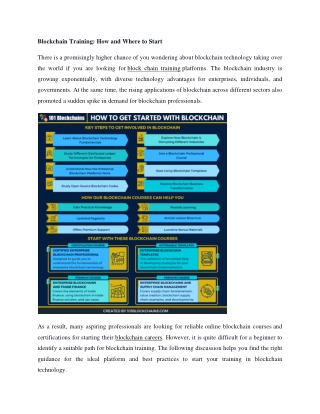 Blockchain Training: How and Where to Start