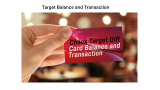 Transaction and Target Balance