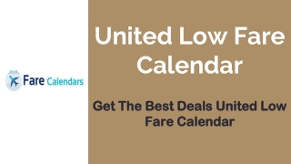 United Low Fare Calendar