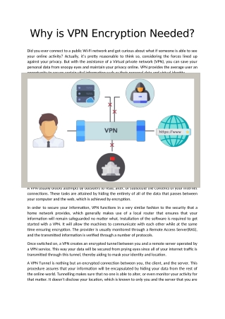 Why is VPN Encryption Needed?