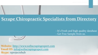 Scrape Chiropractic Specialists from Directory