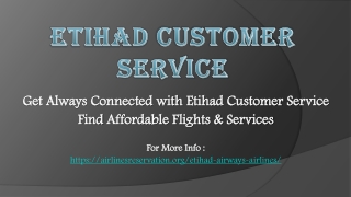 Etihad Customer Service