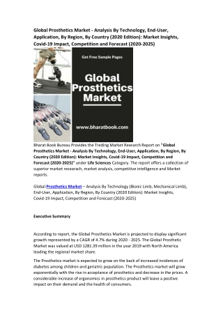 Global Prosthetics Market Research Report Forecast 2025