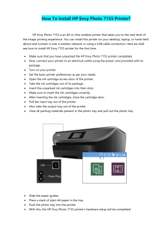 Install HP Envy 7155 Printer | Unbox and Setting Up Guidance