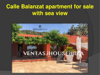 Calle Balanzat apartment for sale with sea view