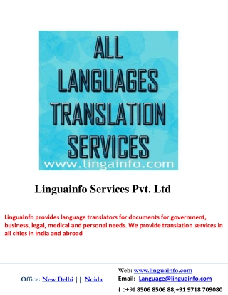 Certified Translation Agency Delhi  | Translation Company In Delhi Ncr