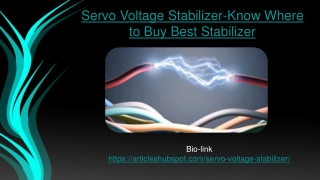 Know Where to Buy Servo Voltage Stabilizer