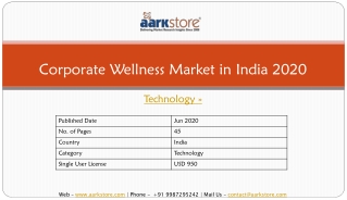 Corporate Wellness Market in India 2020 - Aarkstore.com