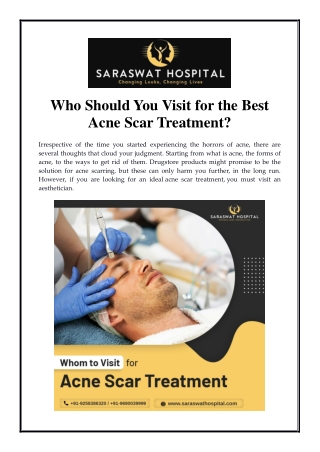 Who Should You Visit for the Best Acne Scar Treatment?