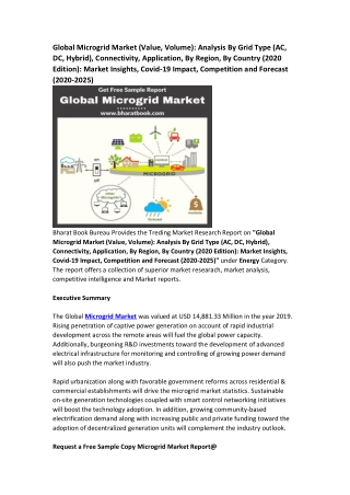 Global Microgrid Market Research Report Forecast 2025