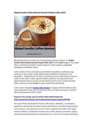 Global Vanilla Coffee Market Research Report 2021-2025