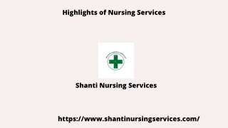 Highlights of Nursing Services