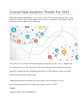 Crucial Data Analytics Trends For 2021