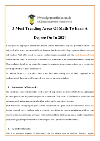 3 Most Trending Areas Of Math To Earn A Degree On In 2021
