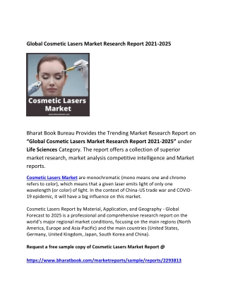 Global Cosmetic Lasers Market Forecast 2021-2025