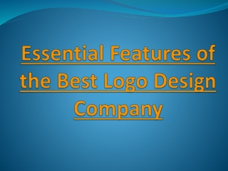 Essential Features of the Best Logo Design Company