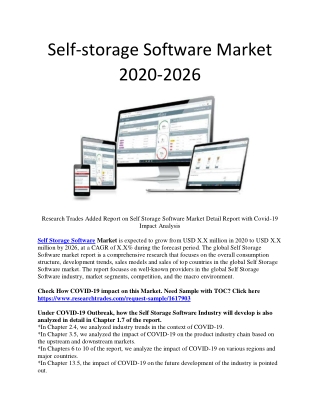 Self Storage Software Market 2020-2026
