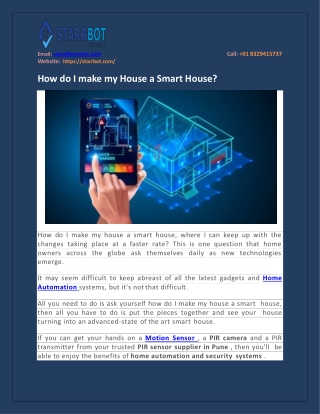 How do I make my House a Smart House