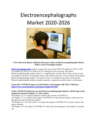 Electroencephalographs Market 2020-2026