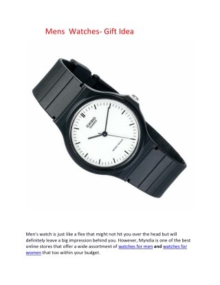 Online Mens Watches Gift Idea-Myndia