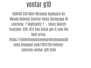 vontar g10