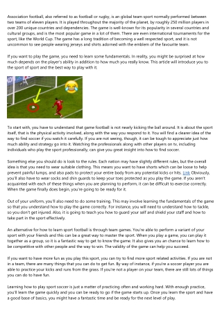 2 Things To Do Immediately About Learn Soccer