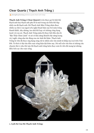 Clear Quartz ( Thạch Anh Trắng )