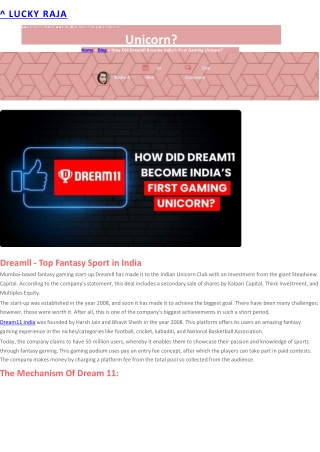 How Did Dream11 Become India’s First Gaming Unicorn?