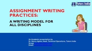 Finest Assignment Writing Practices: A writing model for all disciplines