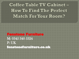 Coffee Table TV Cabinet – How To Find The Perfect Match For Your Room?