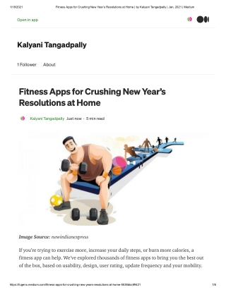 Fitness apps for crushing new year’s resolutions at home