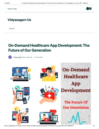 On-Demand Healthcare App Development: The Future of Our Generation