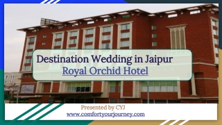 Destination Wedding in Jaipur | Royal Orchid Hotel and Resort Jaipur