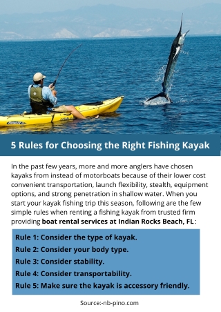 5 Rules for Choosing the Right Fishing Kayak