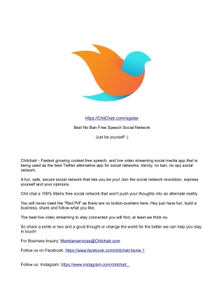 Newest trending social network Chitchatr.com