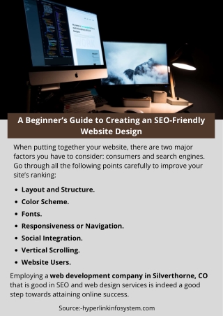 A Beginner’s Guide to Creating an SEO-Friendly Website Design